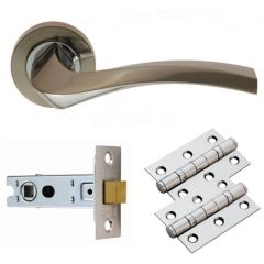Carlisle Brass GK008SNCP/INTB Sines Lever on Rose Latch Pack