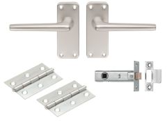 Eurospec SAA22/INTB Aluminium Lever Latch Door Pack
