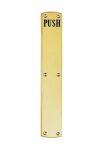 Carlisle Brass PF105E 457x75mm Polished Brass Engraved Finger Door Push Plate