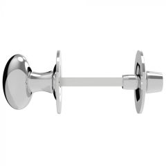Spare Oval Thumbturn With Coin Release for Bathroom Lock - Polished Chrome
