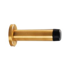Carlisle Brass Cylinder Pattern Door Stop on Rose -Polished Brass-70mm x 32mm