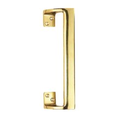 Carlisle Brass AA90 225x54.5mm Polished Brass Cranked Resturant Lobby Door Pull Handle