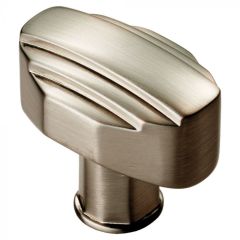 Carlisle Brass Fingertip Art Deco Knob-Satin Nickel
