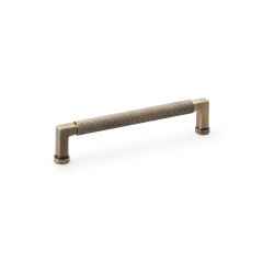 Alexander & Wilks AW819-160-AB Camille Knurled Cupboard Pull Handle Antique Brass