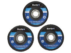 BlueSpot Tools 19642 Flap Disc Set 3 Piece 115mm (4.1/2in) B/S19642