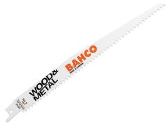 Bahco 3940-228-6-SL-5P Wood & Metal Bi-Metal Reciprocating Blade 228mm 6 TPI (Pack 5)