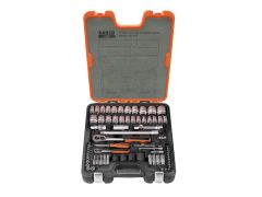 Bahco S800 1/4in & 1/2in Drive Socket Set, 77 Piece