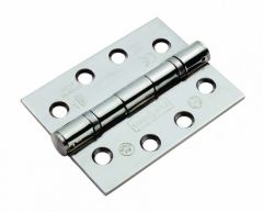 Carlisle Brass Eurospec Grade 13 CE Ball Bearing Door Hinges, Grade 316 Stainless Steel - Bright Stainless Steel - Hinge Size (mm), A:102, B:76, C:3, D:14, E:2.75 - Square