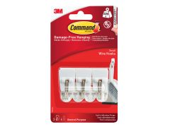 Command White Wire Hooks