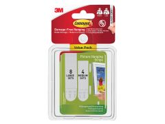 Command 17209 Picture Hanging Strips Set, Medium & Large (Pack 12)