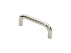 Eurospec Steelworx 304 D Pull Door Handle - Bright Stainless Steel - Centres: 150mm, Dia.: 19mm