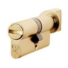 Eurospec 70mm(35/35) 5 Pin Bathroom Cylinder & Turn Polished Brass CYA70470PB