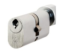 Eurospec 70mm(35/35) 5 Pin Keyed Alike Oval Cylinder & Turn Polished Chrome CYB75370PC