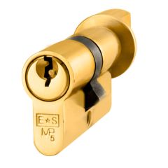 Keyed Alike (KA) Eurospec MP5 Architectural 5 Pin Euro Double Cylinder - A:60, B:30, C:30 (Centre) - Polished Brass