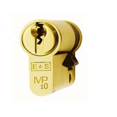 Keyed to differ (KTD) Eurospec MP10 High Security Euro Single Cylinder - 10 Pin - A:42, B:32, C:10 - Polished Brass - No Extra Keys
