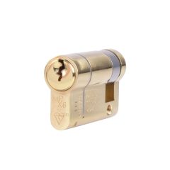 Eurospec 46mm(36/10) 6 Pin Euro Single Cylinder Polished Brass CYF71146PB