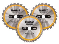 DEWALT DT1964-QZ Construction Circular Saw Blade 3 Pack 305 x 30mm x 24T/48T/60T
