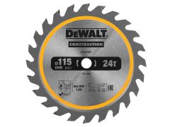 DEWALT DT20420-QZ TCT Construction Circular Saw Blade 115 x 9.5mm x 24T