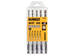 DEWALT DT60099-QZ Impact Masonry Drill Bit Set 5 Piece DEWDT60099QZ