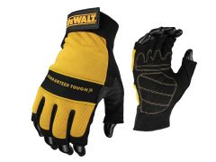 DEWALT DPG23L EU Fingerless Synthetic Padded Leather Palm Gloves - Large