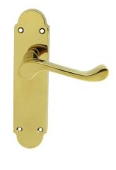 Carlisle Brass Oakley Lever On Backplate-Polished Brass-Door Handle
