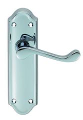 Carlisle Brass DL18CP Ashtead Polished Chrome Latch Lever Door Handle Backplate