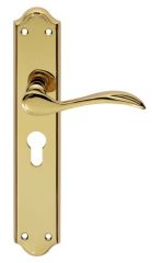 Carlisle Brass DL290YPVD Stainless Brass Traditional Madrid Long Euro Door Handle Backplate
