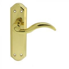 Carlisle Brass Wentworth Lever on Backplate-Polished Brass-Door Handle
