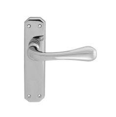Carlisle Brass Eden Lever on Lock Backplate-Polished Chrome-Door Handle
