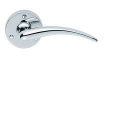 Carlisle Brass Victorian Wing Lever on Round Rose-Polished Chrome-Door Handle