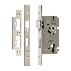 Easi-T Architectural Din Euro Profile Escape Lock-Square-Satin Stainless Steel