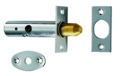 Eurospec Security Door Bolt / Rack Bolt-60mm Long 32mm Centres-Polished Chrome