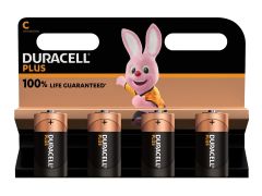 Duracell S18712 C Cell Plus Power 1 Batteries (Pack 4)