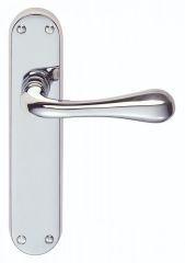 Manital Astro Lever on Backplate-Polished Chrome-Door Handle