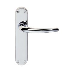 Carlisle Brass Manital Lilla Lever on Backplate Italian Door Handle - Polished Chrome - Door Handle / Latch