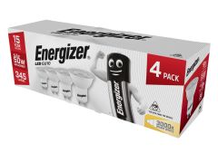 Energizer S14425 GU10 50 Non-Dimmable Bulb, Warm White 345 lm 4.2W (Pack 4) ENGS14425