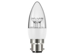 Energizer S8854 LED BC (B22) Clear Candle Dimmable Bulb, Warm White 470 lm 5.9W