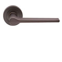 Carlisle Brass Velino Lever on Round Rose Door Handle-Door Handle-Matt Bronze
