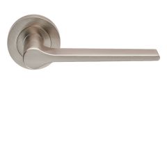 Carlisle Brass Velino Lever on Round Rose Door Handle-Door Handle-Satin Nickel
