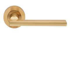 Carlisle Brass Trentino Lever on Rose Door Handle-Door Handle-Satin Brass