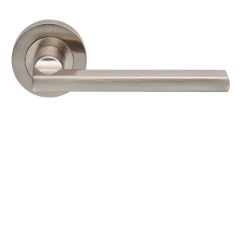 Carlisle Brass Trentino Lever on Rose Door Handle-Door Handle-Satin Nickel
