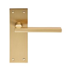 Carlisle Brass Trentino Lever on Flat Backplate -Minimum 44mm-Satin Brass-Door Handle

