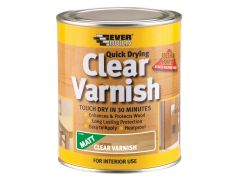 Everbuild 482970 Quick Dry Wood Varnish Matt Clear 2.5 litre