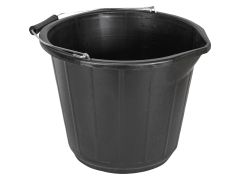 Faithfull FAI3GBUCKET General-Purpose Bucket 14 litre (3 gallon) - Black