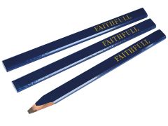 Faithfull FAICPB Carpenter's Pencils - Blue / Soft (Pack 3)