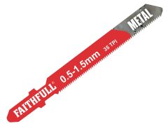 Faithfull FAIJBT118G Metal Cutting Jigsaw Blades Pack of 5 T118G