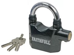 Faithfull FAIPLALARM Padlock with Security Alarm 70mm