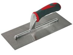 Faithfull 5203022002 Notched Trowel V 3mm Soft Grip Handle 11 x 4.1/2in