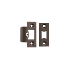 Forend Strike & Fixing Pack To Suit Heavy Duty Tubular Latch-Matt Bronze-Square Forend

