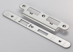 Easi-T Forend Strike & Fixing Pack To Suit Din Escape Locks-Bright Stainless Steel-Radius
